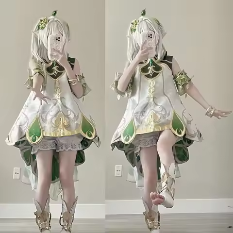 Genshin Impact Nahida Cosplay Costume Full Set Including Dress Wig Cute Anime Outfit Girls Perfect S