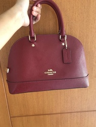 coach mini sierra cherry preloved