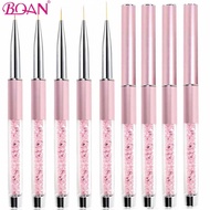 BQAN 1 PC Nail Brush Pink Crystal Handle Nail Art Gel Brush  Nail Art  Gel Brush Pen With Cap Nail Art Manicure Tools for UV Gel Artist Brushes Tools
