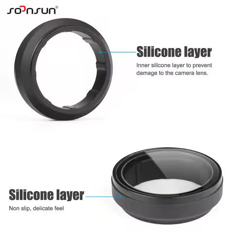 SOONSUN 2 Pcs UV Protective Lens Cover for GoPro Hero 3 3+ 4 Glass Glass UV Filter Protection Lens C