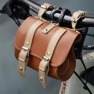 Litepro Bicycle Front Bag Waterproof Retro Leather Packet Mini Seat Bag For Brompton/Dahon Bag
