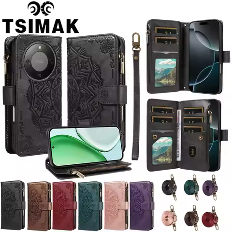 Leather Phone Case For Honor X9D X9B X9A X9C Smart X9 C HonorX9d MTN-NX1 5G Zipper 9 Card Magnetic L