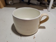 【意大利製造】Vintage 復古陶瓷大馬克杯 | ITALY 歐洲進口 | 寬口燕麥早餐杯 | 溫潤米色濃湯杯