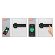 WiFi Tuya APP Biometric Fingerprint Smart Door Lock Password RFID IC Card Keyless Remote Unlocking D