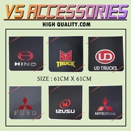 (61CM X 61CM) UNIVERSIAL MUDFLAP HINO/FUSO/MITSUBISHI/TRUCK/ISUZU/UD LOGO