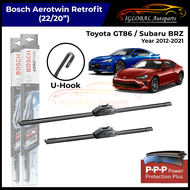 Toyota GT86 GR86 & Subaru BRZ Year 2012+ Windshield Wiper Bosch Aerotwin Retrofit Set (22/20")