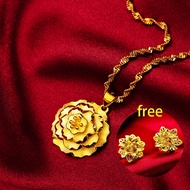 ซื้อ 1 แถม1 ส้อยคอผู้หญิง สร้อยคอไม่ลอกไม่ดำ gold necklace ทองเยาวราชแท้ ทอง2สลึงสร้อยคอ 3กษัตริย์ เ