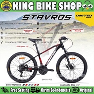Sepeda Gunung MTB UNITED STAVROS Uk 24 Inch Alloy 21 Speed Rem Hidrolik