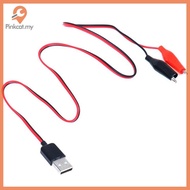 Pinkcat USB Male Connector to Alligator Test Clips Clamp USB Alligator Clips Plug Wire Voltage Meter