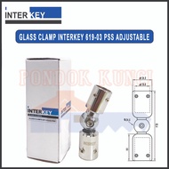 Glass Clamp INTERKEY 619-03 Pipe Connector To Pipe 19mm Adjustable Pipe Connector