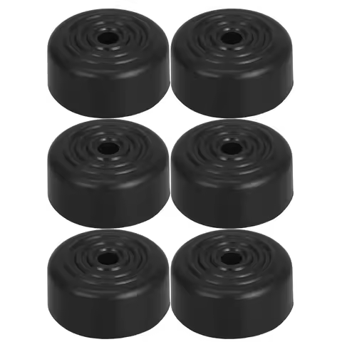 6pcs Black 5Cm Round Tapered Sofa Legs Replacement Durable Screw In Furniture Feet For Couches Table
