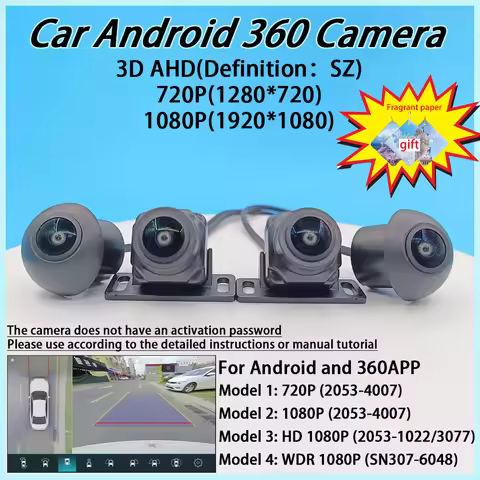 Android auto SN307-6048 HD WDR technology for Car 360° Panoramic Camera 1080P camera 360 Panoramic A