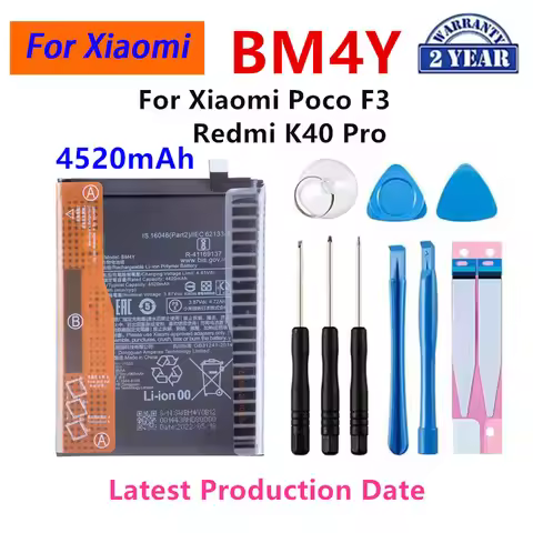 Brand New BM4Y 4520mAh Battery For Xiaomi Poco F3 /Redmi K40 Pro/ K40 Pro Phone Replacement Batterie