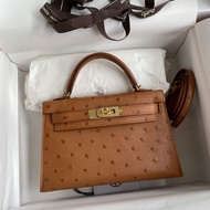 Ostrich HM Mini Kelly Brown GHW