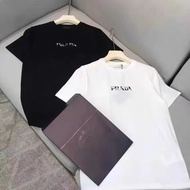 PRADA914 New Style Classic Letter Printing Fashion Round Neck Casual Short Sleeve Men Women Couples 
