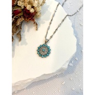绿松石项链 Stainless Steel Turquoise Stone Necklace