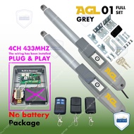 AGL 01 ( 4CH 433MHZ )  ( FUll SET )  HEAVY DUTY SWING ARM AUTOGATE  ARM AUTO GATE SYSTEMAGL 01 ARM AUTOGATE FOR SWING AN