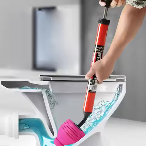 Toilet Plunger High Pressure Unblock One Shot Toilet Pipe Plunger Drain Clog Remover Plumbing Tool S
