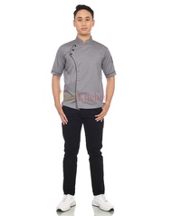 Baju Chef Baju Koki Chef Jacket Seragam Kerja Lengan Pendek