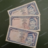Uang 1 Ringgit Dollar Brunai 1972 - 1988