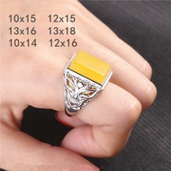 Haojia Bottom Net Male Rectangular 10x15x14 12x15x16 13x16 13x18 S925 Silver Beast Face Empty Suppor