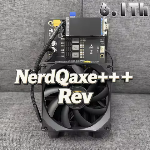 Bitcion Miner NerdQaxe++ Rev 6.1 6TH/s 120W BTC Mining Machine BM1370 Chip Sha-256 Algorithm and Pow