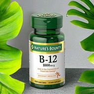 วิตามินบี12 Nature’s Bounty B-12 1000 mcg 200 Coated Tablets / B12
