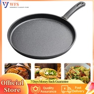 【Flagship】26cm Cast Iron Round Griddle Easy To Clean Frying Pan Pancake Pan for Camping Indoor Outdo
