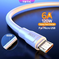 6A 120W สาย Usb ไมโครแบบชาร์จเร็วสุดๆสำหรับ Huawei P30 P40 Pro P50 Nova 9 Mate40 Pro Nova 8 P30 P40