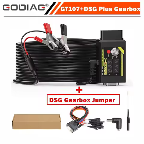GODIAG GT107+ DSG Plus Gearbox Data Adapter with Voltage Current Display For DQ250 DQ200 VL381 VL300