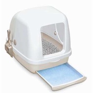 Unicharm UCTL1013 半開蓋式抗菌除臭貓砂盆 [白蓋啡盆]