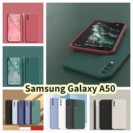 【Yoshida】For Samsung Galaxy A50 Silicone Full Cover Case Anti-fingerprint Color Phone Case Cover
