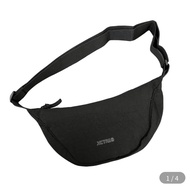 XCTRL Semicircle Arc Cotton Shoulder Bag-Black