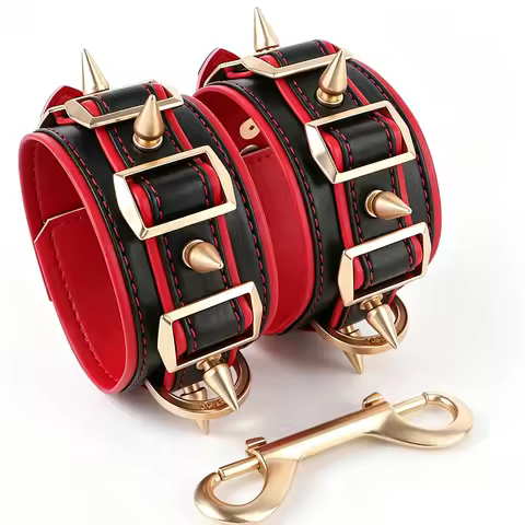 ANOSX Body Restraint Straps Handcuffs Bondage Collar Belt Leash Kits Harness Ankle Binding Straps BD