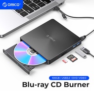 ORICO USB 3.0 Slim External DVD Drive Blu-ray DVD Burner Portable Writer Recorder DVD/CD/VCD Player ROM Drive for Laptop Windows PC DVD RW ROM Burner(OR)