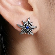 Edelweiss Earrings Female Spring Retro Diamond Earrings Light Luxury Jewelry Beer Festival High-End 
