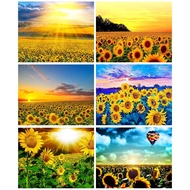 RUOPOTY 60x75cm/50x65cm/40x50cm Frame Picture By Numbers Sunflower Flower Wall Art Unique Gift HandP