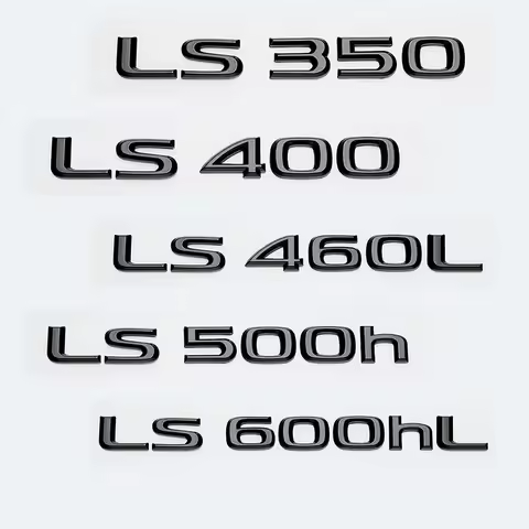 3D Letters Glossy Black LS350 LS400 LS460 LS460L LS500 LS500h LS600hL Car Rear Trunk Tail Logo Emble