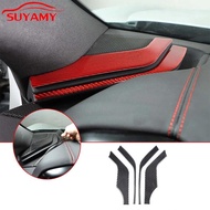 Soft Carbon Fiber Central Control Dashboard Side Panel Trim Stickers For 2020-2023 Corvette C8 Sting