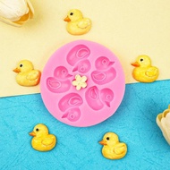 5 yellow ducks silicone mold