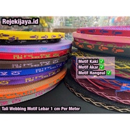 1 CM WIDE WEBBINGTALI WITH MOTIF PER METER MOTIF WEBBING/ PER METER CAT NECKLACE MATERIAL WITH FOOT 