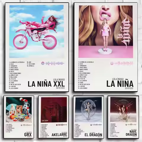 L-Lola Indigo Singer Album Poster Stickers HD Waterproof Painting Wall Art for Bedroom Living Room H