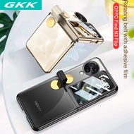 Shockproof Couple Luxury Bumper Flip Casing for OPPO Find N3 Flip Lanyard PC Transparent N3Flip Screen Protector Included Phone Case