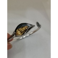 999 Solid Silver Kwan Ying Bangle. 999足银观音手镯.