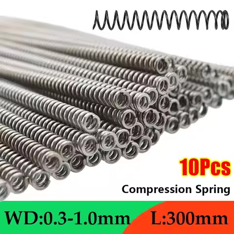 10Pcs Y-type Compression Spring 0.3 0.4 0.5 0.6 0.7 0.8 1mm Length 300mm Long Coil Spring 65Mn Sprin