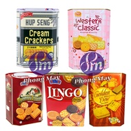 HUP SENG CREAM CRACKERS/ ASSORTED BISCUITS / LEE ASSORTED BISCUIT [520G~700G] - BISCUIT TIN