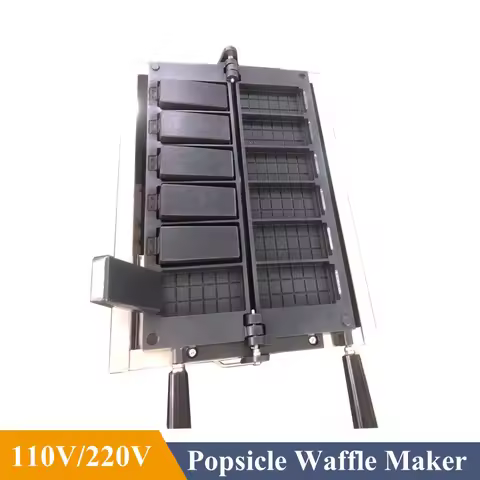 Commercial 6 Cones Sweet Ice Cream Cone Maker Edible Waffle Cup Maker Machine Dessert Popsicle Waffl