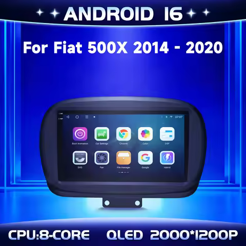 9" Car Radio For Fiat 500X 2014-2020 Android 16 4G WIFI Wireless BT Carplay Multimedia Navigation To