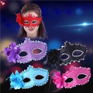 Masquerade Mask Women Venetian Ball Prom Masks with Flower Half Face Lace Masks Vintage Masks for Mardi Gras Carnival Christmas Fancy Dress Party Supplies