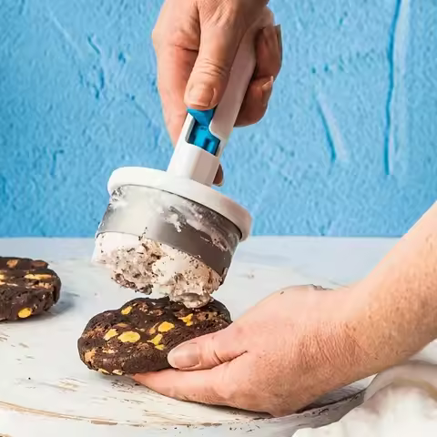 Ice Cream Sandwich Maker Tool, Easy Release Sandwich Cookie Scoops, Creative Ice-Cream Burger Making
